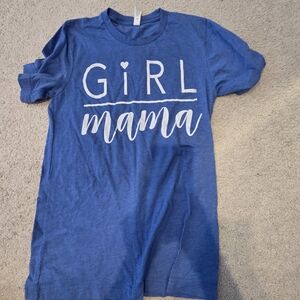 Blue 'Girl Mama' Kids T-Shirt